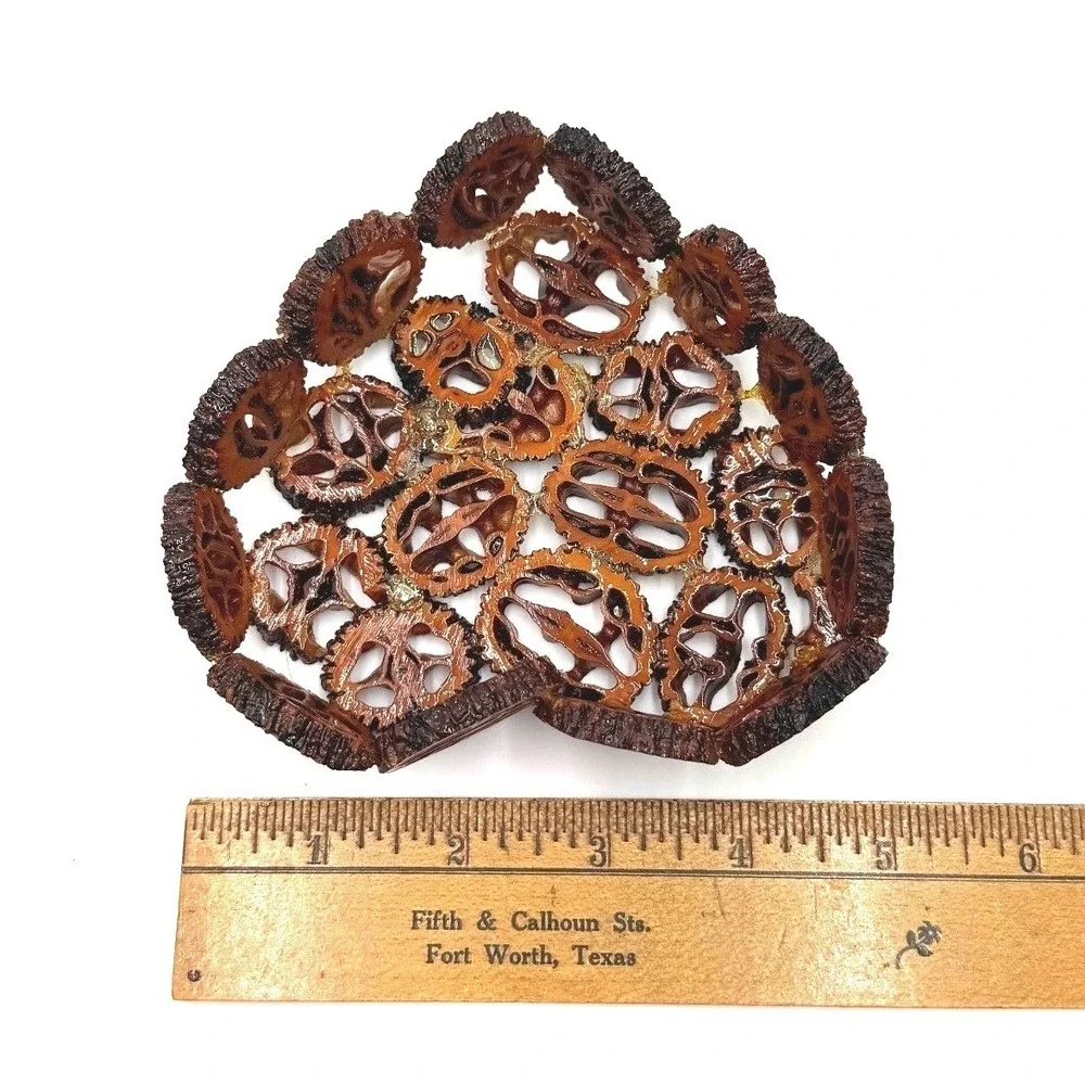 Handcrafted Sliced Walnut Shell Trinket Dish Unique,‎ Eco-Friendly, Rustic Decor